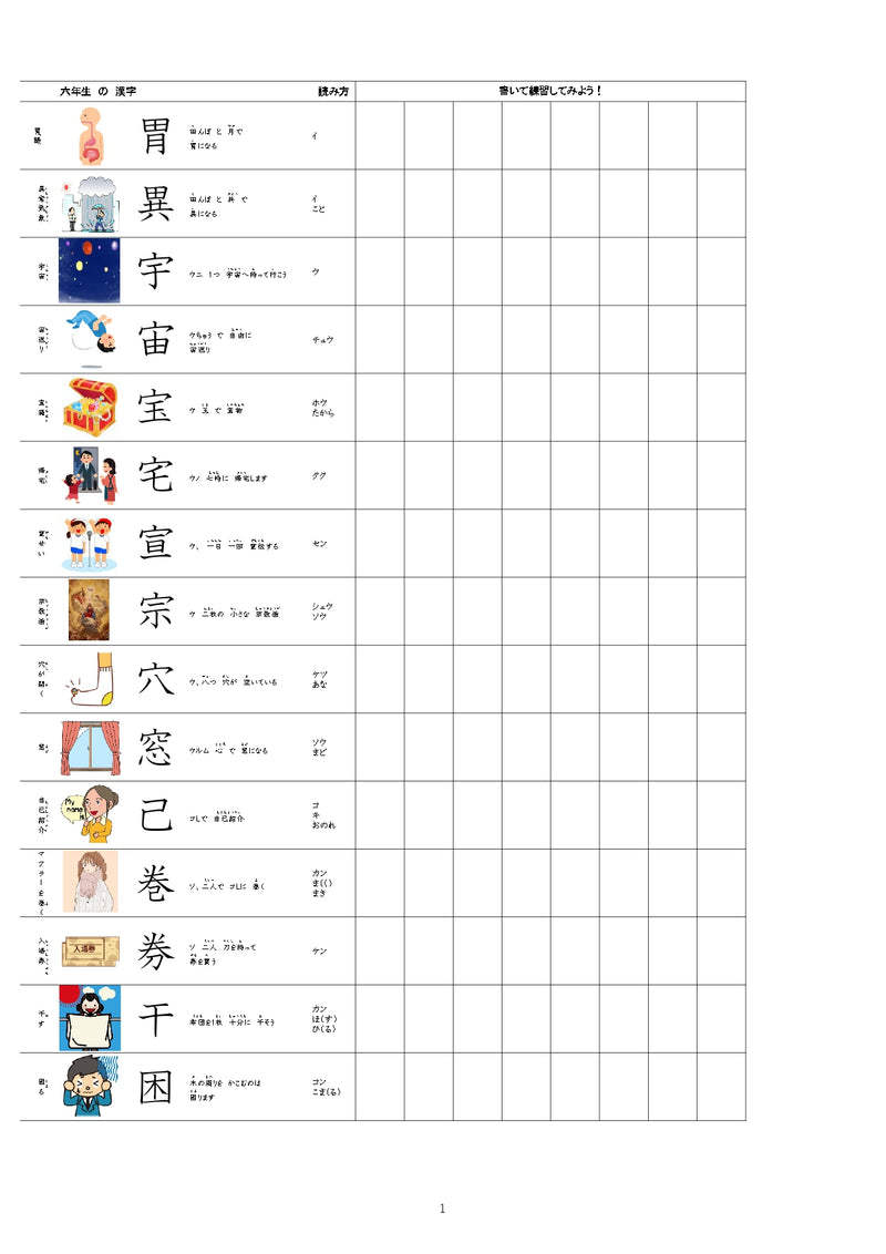 【WISC‐Ⅴ対応】覚える漢字～四年生、五年生、六年生セット